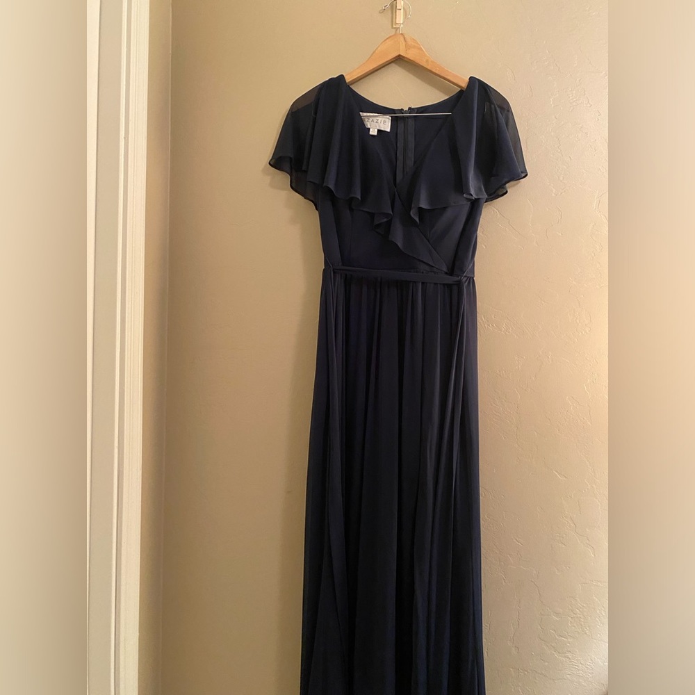 Azazie Bridesmaid dress, dark navy, women's size 8